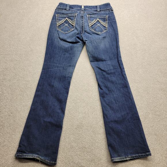 Ariat Real Denim Women’s Jeans 29R Vintage Blue Flare Bootcut Western Style - Picture 2 of 12